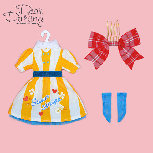 Load image into Gallery viewer, Dear Darling fashion for dolls &amp;quot;sandy striped dress set&amp;quot;
